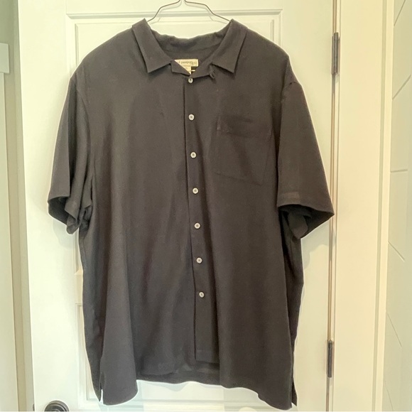Island Passport Men's Black Button-Down Shirt - Picture 1 of 6